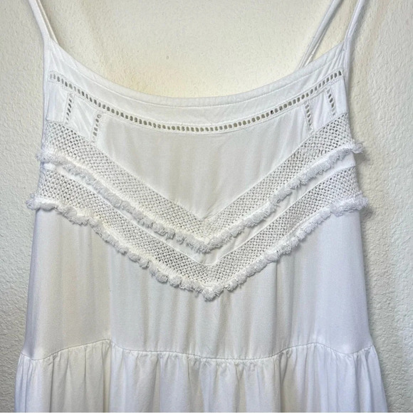 O'Neill Lexi Lace-Up-Back White Midi Dress - Picture 5 of 8